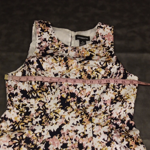 Liz Claiborne Floral Print Fit And Flare Cottagecore Dress - Pink and Black NWOT - Picture 8 of 14